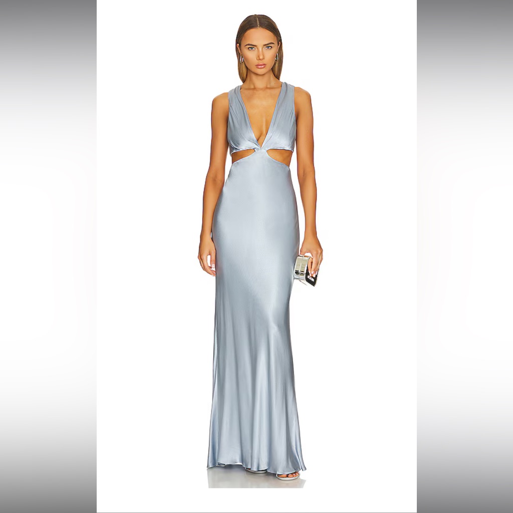Shona Joy La Lune Plunged Cut Out Maxi Dress